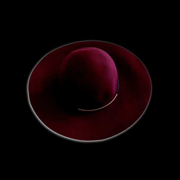 Nordstrom Accessories - Wool Classic Wide Brimmed Burgundy Ox Blood Hat